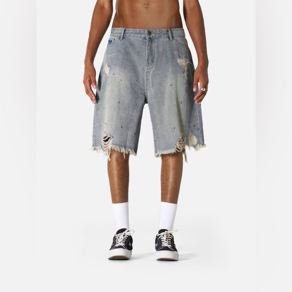 Aelfric Eden Rhinestone Application Jorts